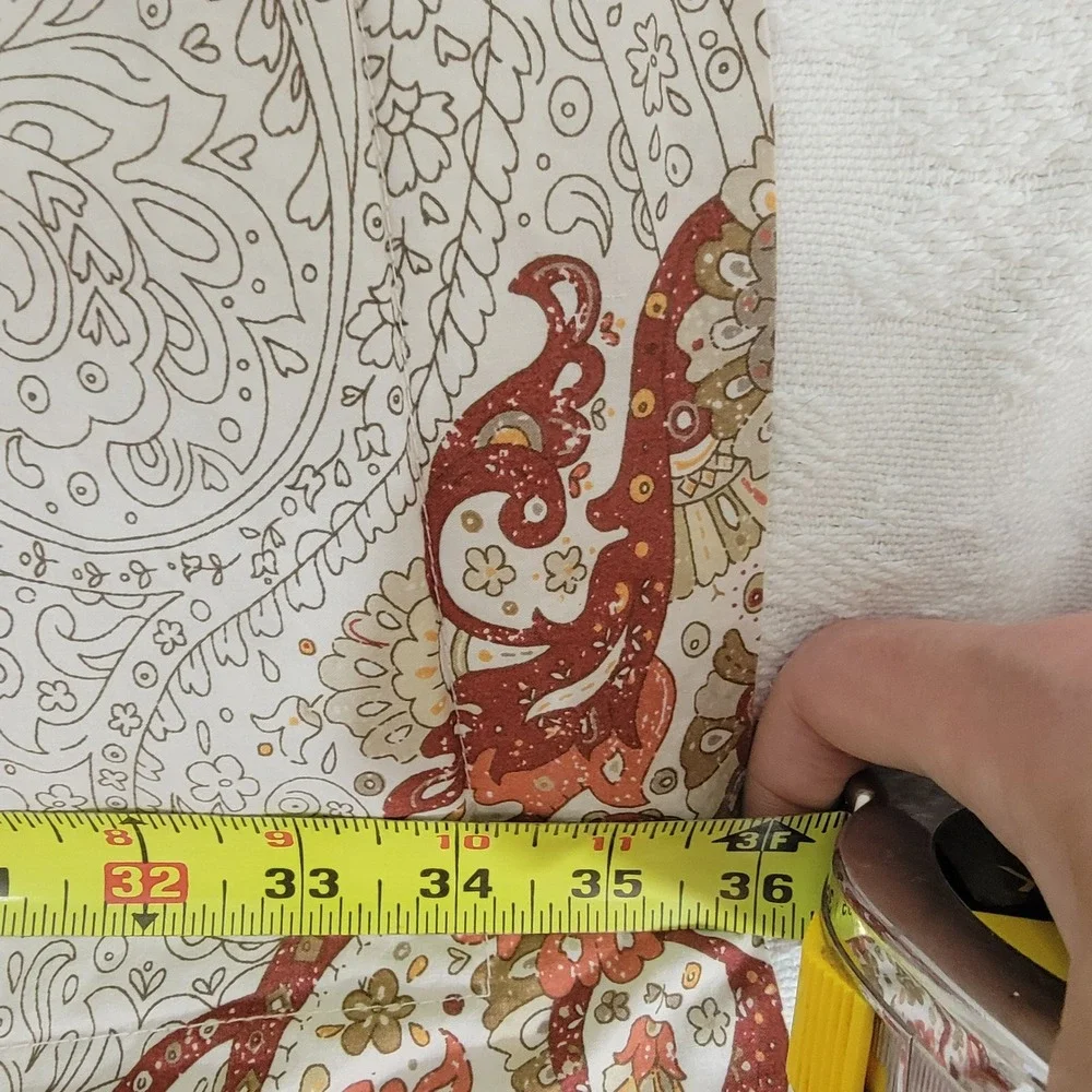 Pottery Barn King Duvet Cover 1 Sham Set Terracotta Red Damask Medallion Cotton